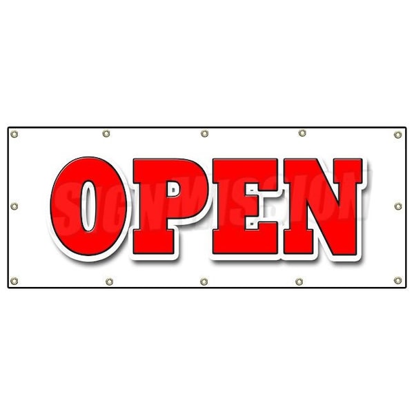 OPEN BANNER SIGN grand opening new store for business shop sale retail
